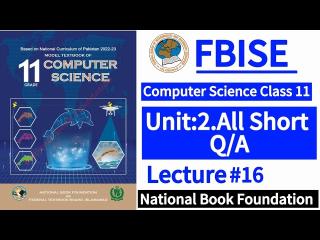 Class 11 Computer Unit 2 (All Short Q/A) | New Syllabus 2024|LearnOnlineWithAnum