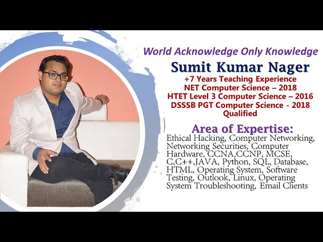 Introducing Sumit Kumar Nager | Founder Computer Guru Hub | Computer Science Expert | Free Education