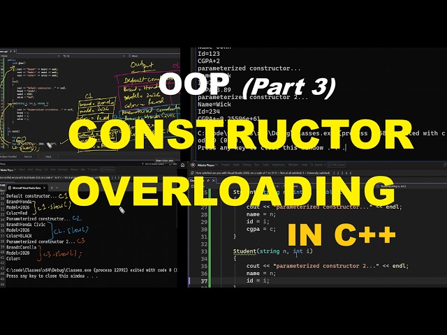 Constructor Overloading (in C++) - Object Oriented Programming (Part 3)