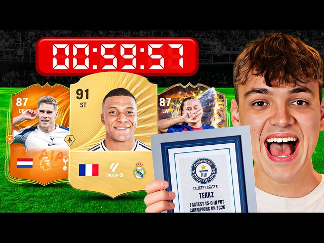 I BROKE THE WORLD RECORD FOR THE FASTEST 15-0 IN FUT CHAMPS!