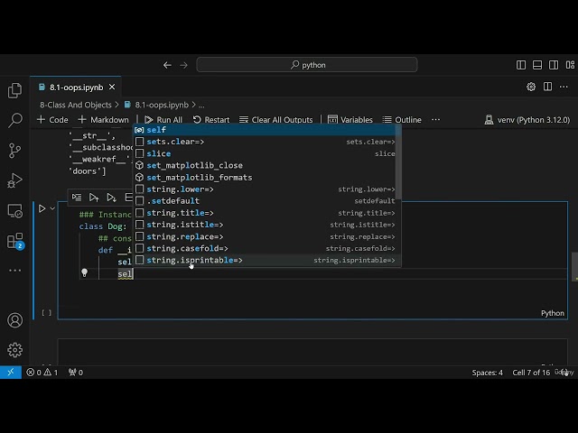 Class 26: Classes and Objects in Python in Krish Naik