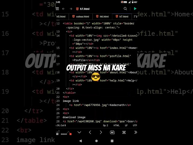 HTML CLASS 7.🧑‍💻.... #shorts #coding #html #css #javascript