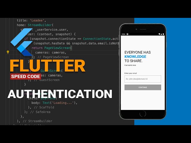 Flutter - Authentication - Speed code - Music developers