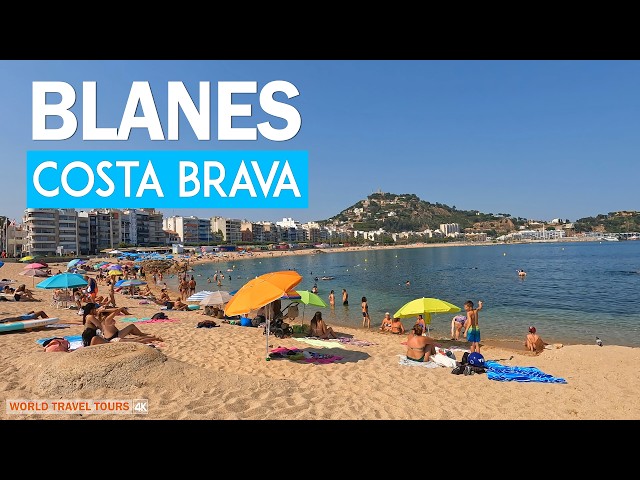 Blanes Spain Walking Tour 4K 🇪🇸 Costa Brava