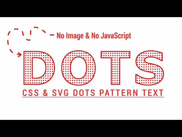 CSS & SVG Dots Pattern Text Effect Tutorial For Begineers. #css #svg #html #fyp #animation #coading 
