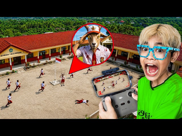 DRONE CAPTURES ELEMENTARY STUDENT WITH GOAT HEAD AT SCHOOL CEREMONY!!