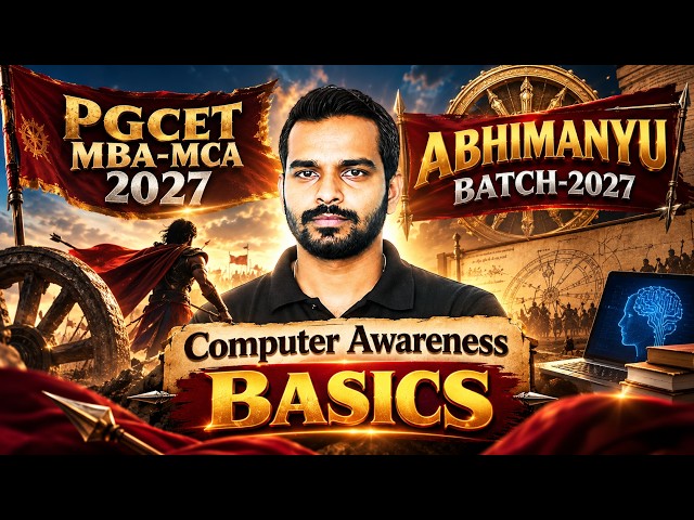 Computer Awareness Basics🔥| PGCET-2027  | PGCET MBA| PGCET MCA #pgcet2027