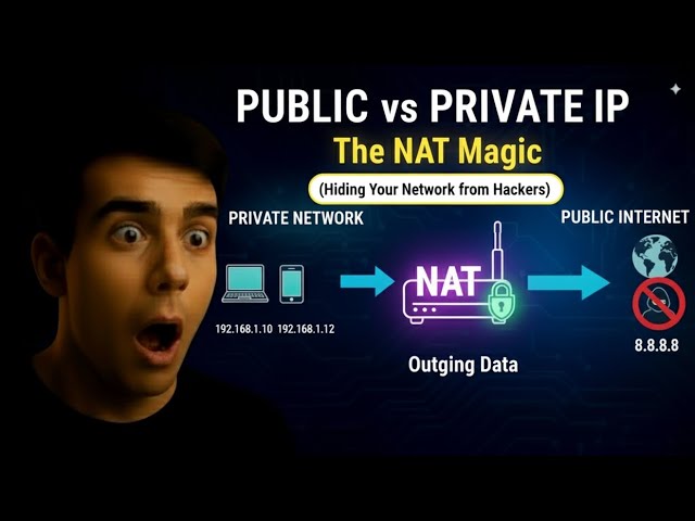 The WiFi Mystery: Public vs Private IP & The Magic of NAT (Hiding Your Network from Hackers)