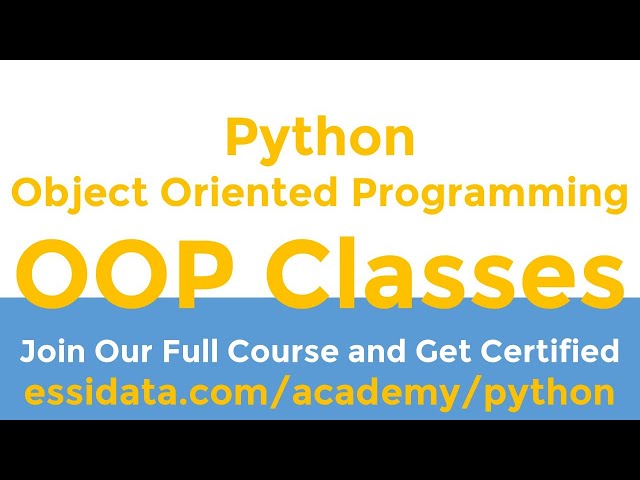 Object Oriented Programming OOP Classes Python Tutorial
