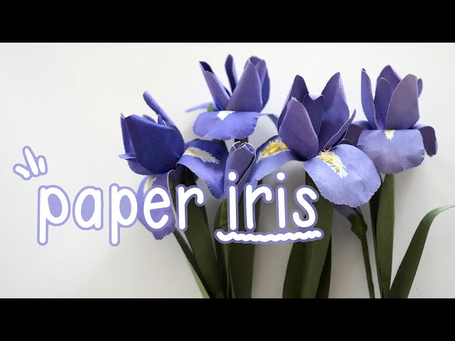 Paper Iris Flower Tutorial DIY Crafts