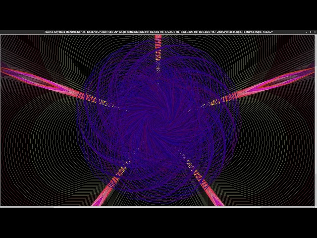 144 Degrees Twelve Crystals Mandala Series: Second Crystal_333 Hz, 66 Hz, 199 Hz, 533 Hz, 866 Hz