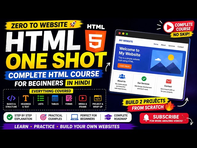HTML Complete Course 🔥