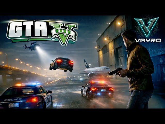 Illegal Airport Entry GTA V💥 Bridge Jump Gone Wrong | Security Chase & BUSTED! | GTA 5