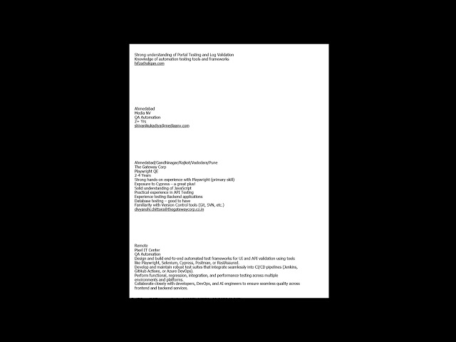 WFH testing jobs | Software testing Jobs 2025 | Manual & Automation Testing | QA Jobs | Tech Bharat