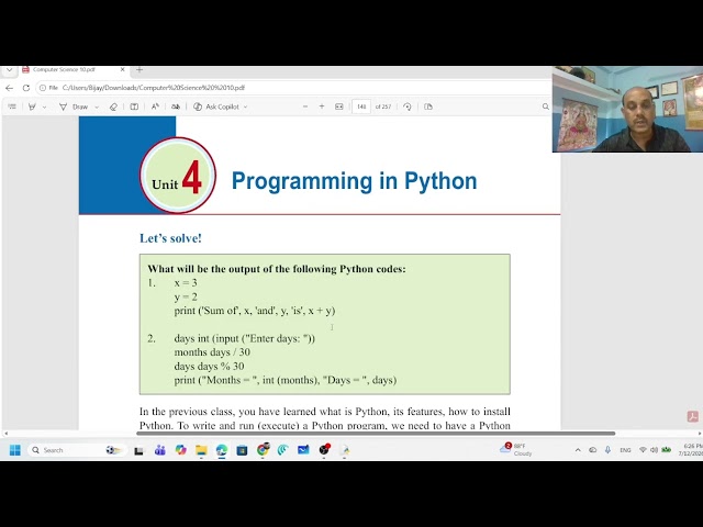 Learn Python Programming for Class 10 in a simple and practical way!