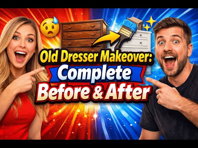 Dresser Makeover Complete Before & After #dressermakeover #furniturerestoration #diyhomeprojects