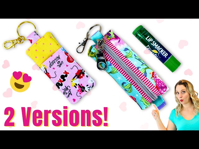 DIY chapstick holder sewing tutorial for beginners