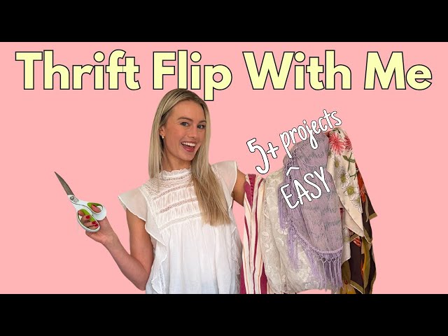 Tackle my DIY THRIFT FLIP PILE with me | upcycle, sew, dye + more EASY projects