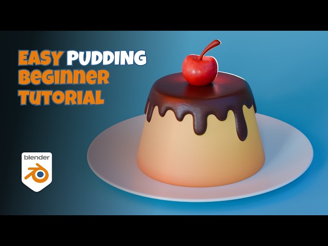 Making a Cute 3D Pudding in Blender | Beginner Tutorial