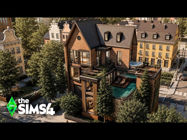 COOL INDUSTRIAL HOUSE - Relaxing Speed Build - ASMR | The Sims 4 - no cc.