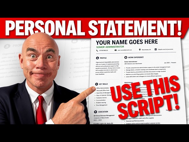 HOW TO WRITE A CV OR RESUME PERSONAL STATEMENT THAT GETS YOU HIRED! (+ FREE Template)