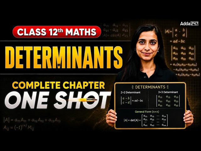 Class 12 Maths | Determinants in One Shot Part 02 | Theory + MCQs for Boards Exam 2027