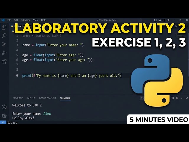 LABORATORY ACTIVITY-2 — BASIC PYTHON PROGRAMS