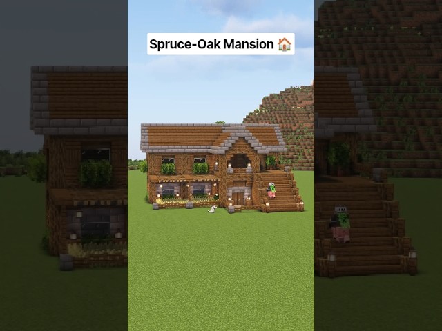 Spruce-Oak Starter Mansion in MINECRAFT 🏠✨