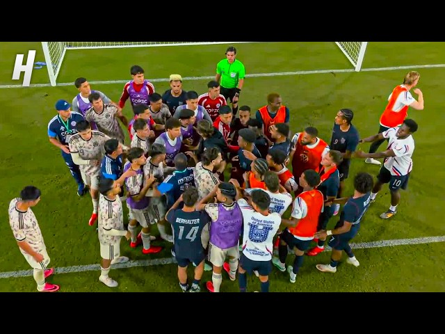 ¡El partido entre EE. UU. y Chile termina en una BRUTAL PELEA! 😱