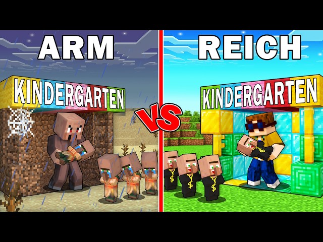 Villager ARM vs. Pat REICH KINDERGARTEN! (Minecraft)