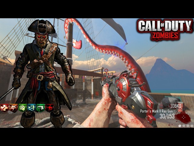 THE LAST VESSEL CUSTOM ZOMBIES "PIRATE SHIP WITH EASTER EGG AND KRAKEN BOSS FIGHT" | COD ZOMBIES