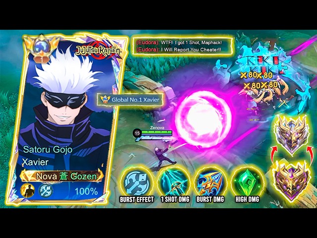 WTF DAMAGE!! GLOBAL XAVIER 1 HIT BUILD! 200% DAMAGE HACK? 😱 (CHEAT?) | XAVIER BEST BUILD 2026 | MLBB