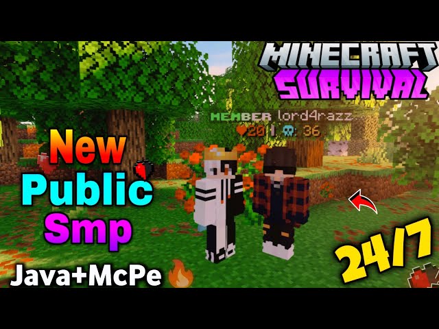 🤯 Best Minecraft Public SURVIVAL SMP Server For Java + PE 🪵 | 24/7 Always Online | Free To Join