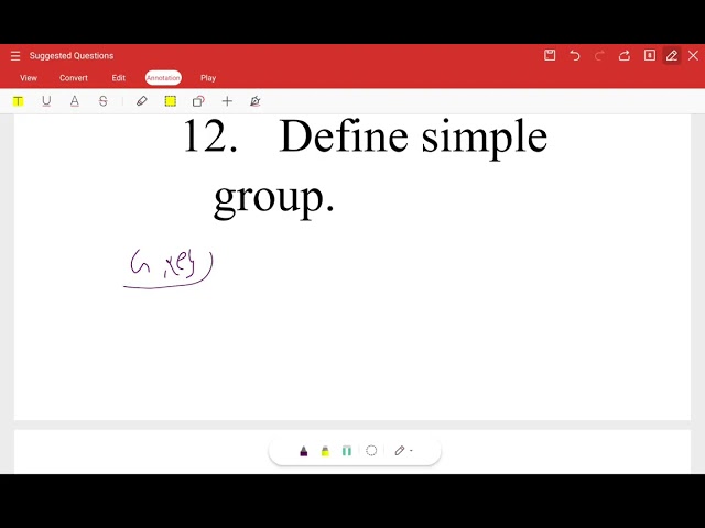 12 Define Simple Group by Dr. Hitesh Kumar
