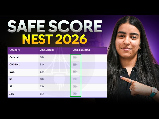 NEST 2026 Expected Cutoff ( General/OBC/SC/ST) 🚀 | Crack NISER & CEBS 🔥
