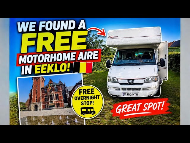 🚐 Área de autocaravanas GRATIS en Eeklo, Bélgica | Explorando la ciudad a pie 🇧🇪