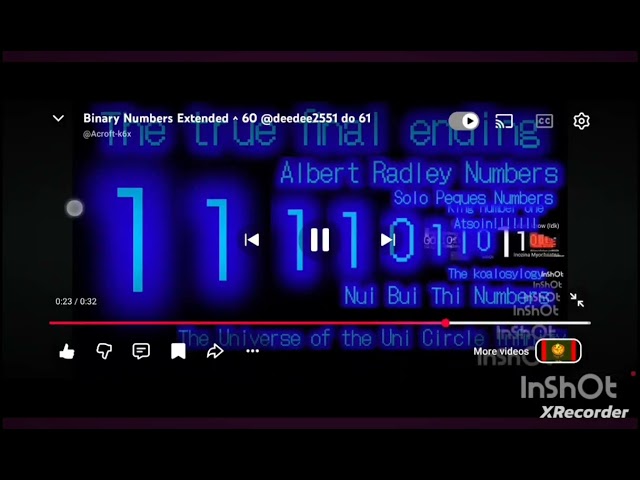 Binary Numbers extended^62 @TheStuntVeteranOfA8 will do 63