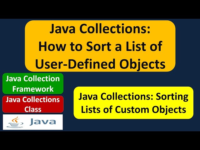 Java Collections: How to Sort a List of User-Defined Objects | Java Collection Framework