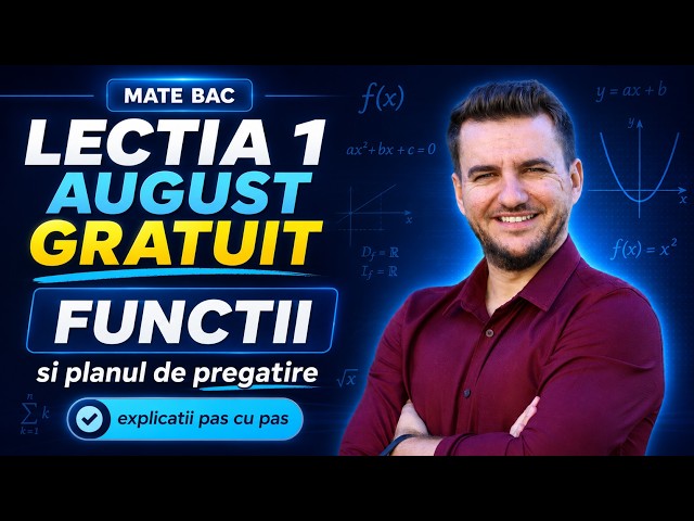 BAC Math | Lesson August 1 – Functions and preparation plan