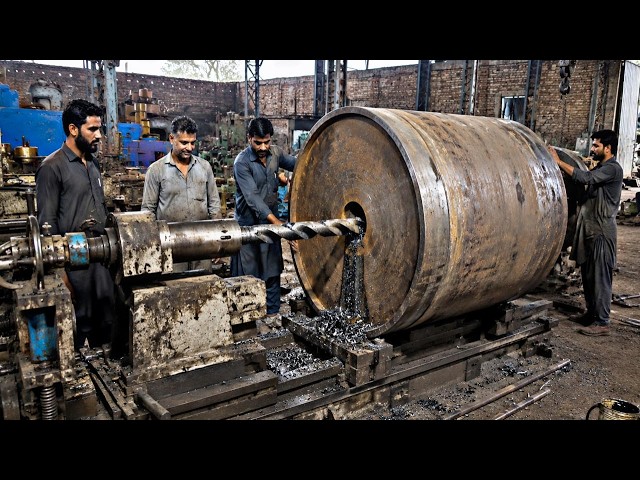 Turning a Huge Steel Block into a Giant Helical Gear | Full Manufacturing Process