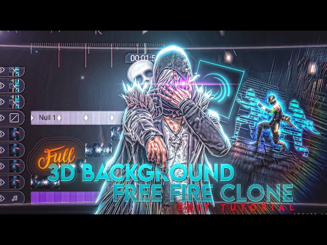 FULL 3D Background Free Fire Clone Edit Tutorial 🔥 | Manga Style Camera Movement (Mobile)