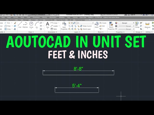 Aoutocad In Unit Set Feet & Inches | how to unit set in Aoutocad 