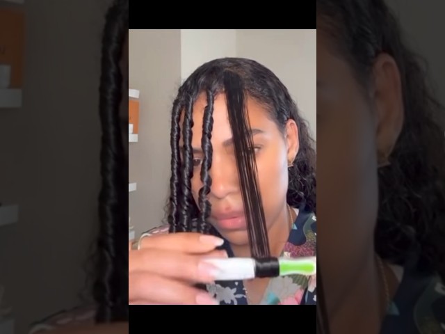 Easy Heatless Curls with a hairbrush 🪥👍✨ #viralshort #hairstyle #trendingshorts