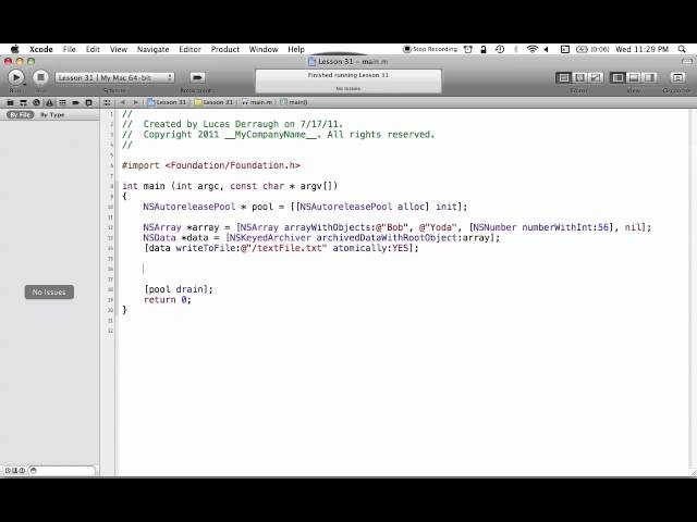 Objective-C on the Mac L31 - NSData