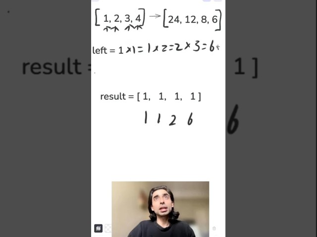 Solve Product of Array Except Self FAST! ⏱️ Prefix Suffix Trick 238 #code #leetcode #dsa #javascript