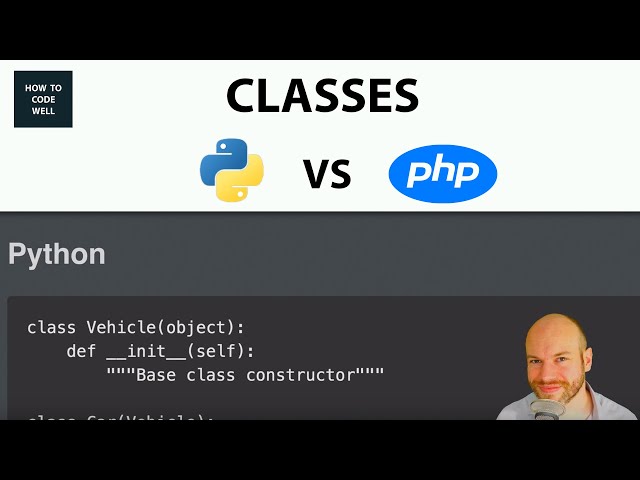 Python Classes vs PHP Classes