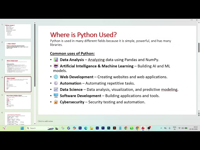 🐍 Python Lesson 1 | Python Basics, Variables & Data Types | Hindi + English