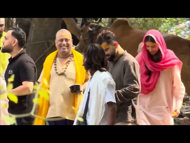 Virat Kohli and Anushka Sharma at the Premanand Ji Maharaj’s Ashram