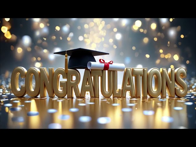 Graduation Congratulations Graduate Congrats TV Background 6+ Hour Loop No Sound