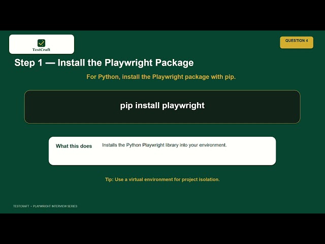 How to Install Playwright? 🚀 | QA Automation Interview Question #04